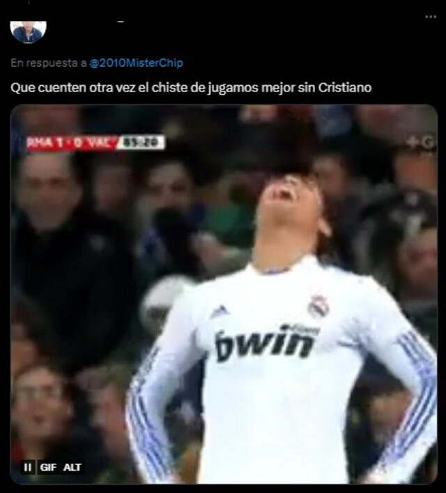  Tuit sobre Cristiano Ronaldo. Foto: captura de Twitter 