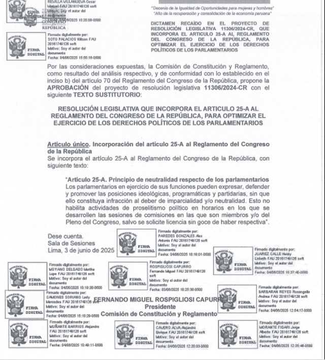 Proyecto de ley que habilita a congresistas a realizar campaña política durante semana de representación Proyecto de ley que habilita a congresistas a realizar campaña política durante semana de representación