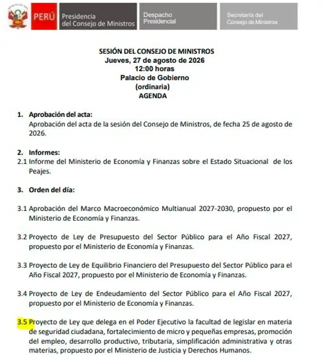 Agenda de la PCM Agenda de la PCM