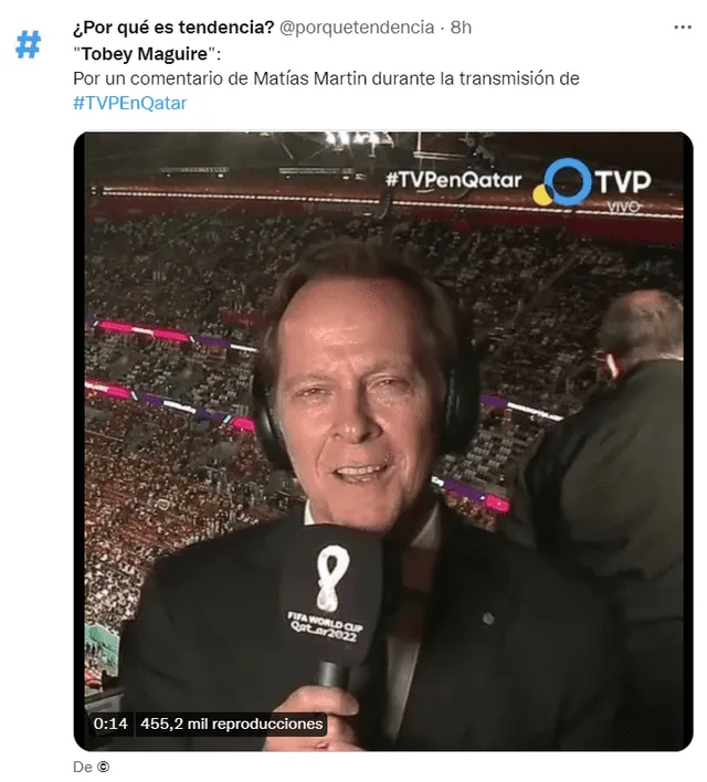 Los internautas no perdonaron a Matías Martin por su gracioso error. Foto: Twitter