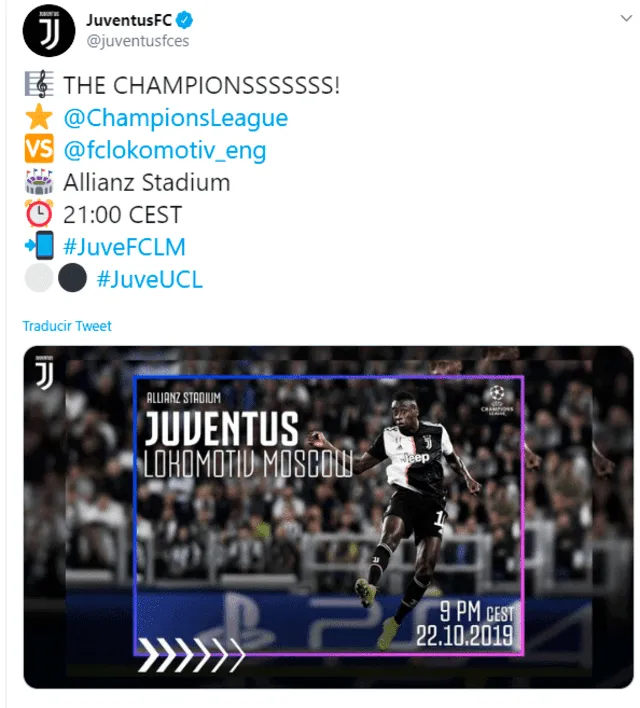 Juventus vs. Lokomotiv EN VIVO por la Champions League