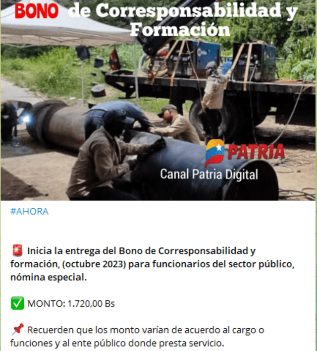 Bonos en Patria: cobra HOY subsidio de 1720 bolívares | bonos de hoy | sistema patria | Venezuela | LRTMV