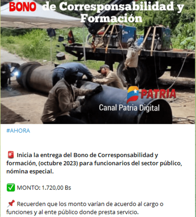 Bonos en Patria: cobra HOY subsidio de 1720 bolívares | bonos de hoy | sistema patria | Venezuela | LRTMV Bonos en Patria: cobra HOY subsidio de 1720 bolívares | bonos de hoy | sistema patria | Venezuela | LRTMV