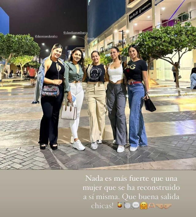Pamela López y más esposas de futbolistas se reunieron en Plaza San Miguel. Foto: Instagram   