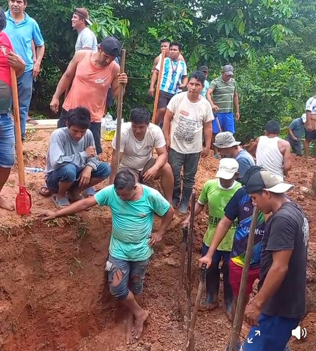 VIDEO del difícil rescate de bebé de 1 año que cayó a pozo en Loreto: con palas y sogas los vecinos luchan para salvar a menor | Ministerio del Interior | bomberos |