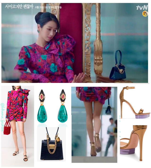 Outfit y accesorios de Go Moon Young (Seo Ye Ji) visto en el primer episodio de  It’s Okay Not To Be Okay. Foto: Instagram Kdrama Fashion.