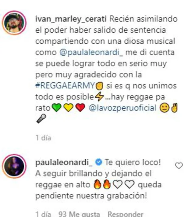Paula Leonardi anuncia colaboración con Iván MC. Foto: Iván MC/Instagram
