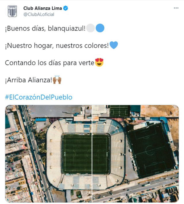 El club íntimo jugará la Liga 1 Betsson tras el fallo del TAS. Foto: captura de pantalla/Twitter Alianza Lima