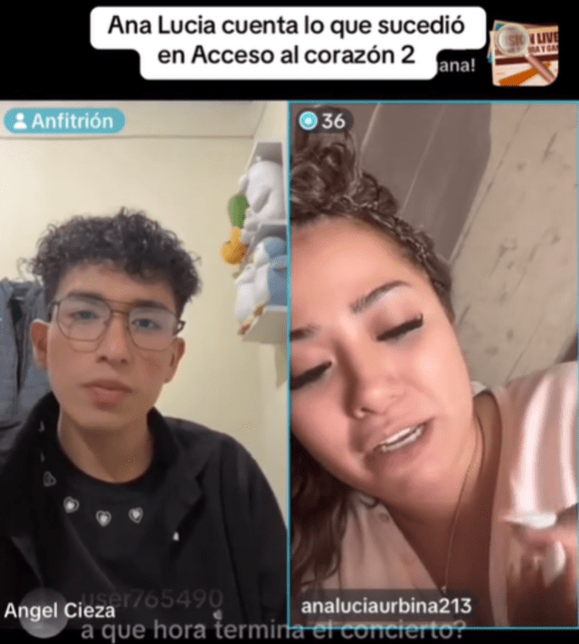 Ana Lucía Urbina contó detalle a detalle de cómo se cayó en pleno concierto de Corazón Serrano. Foto: TikTok.   