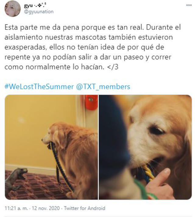 Fans comentan "We lost the summer" de TXT. Foto: captura Twitter