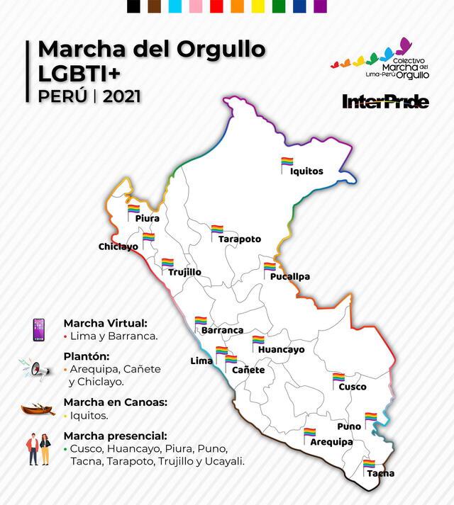 Marcha del Orgullo LGTBI+ en Perú 2021. Foto: Colectivo Marcha del Orgullo