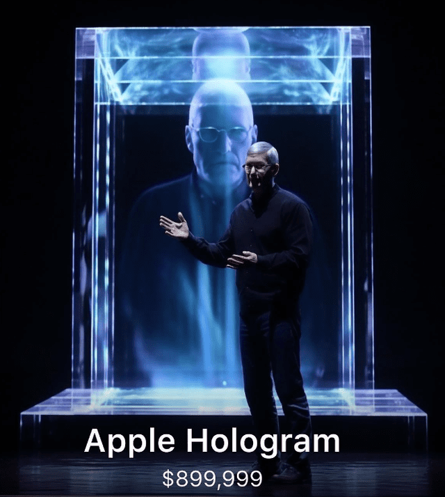  Apple Hologram. Foto: captura de Instagram/imagesby.ai<br><br>    