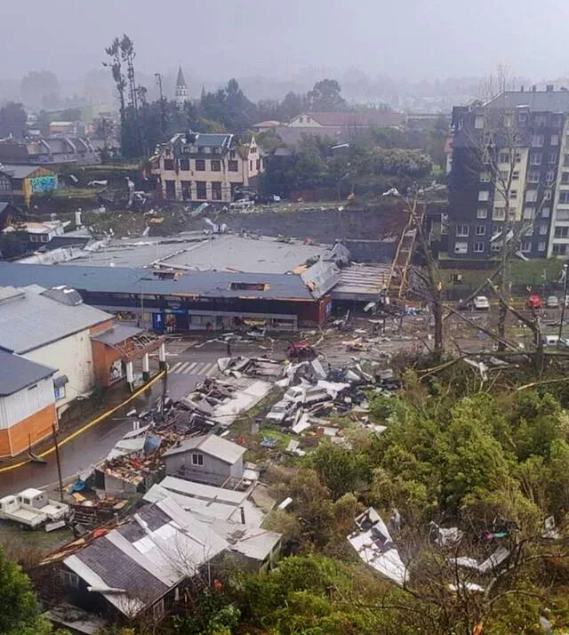 Tornado en Puerto Varas: Foto: x/informa chile Tornado en Puerto Varas: Foto: x/informa chile