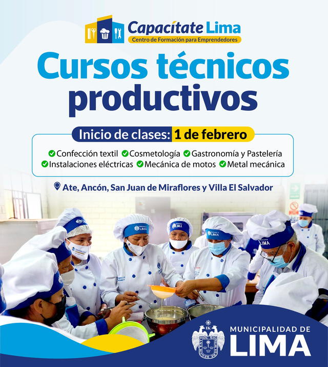 Esta oportunidad se dirige a residentes de Lima metropolitana. Foto: Facebook   