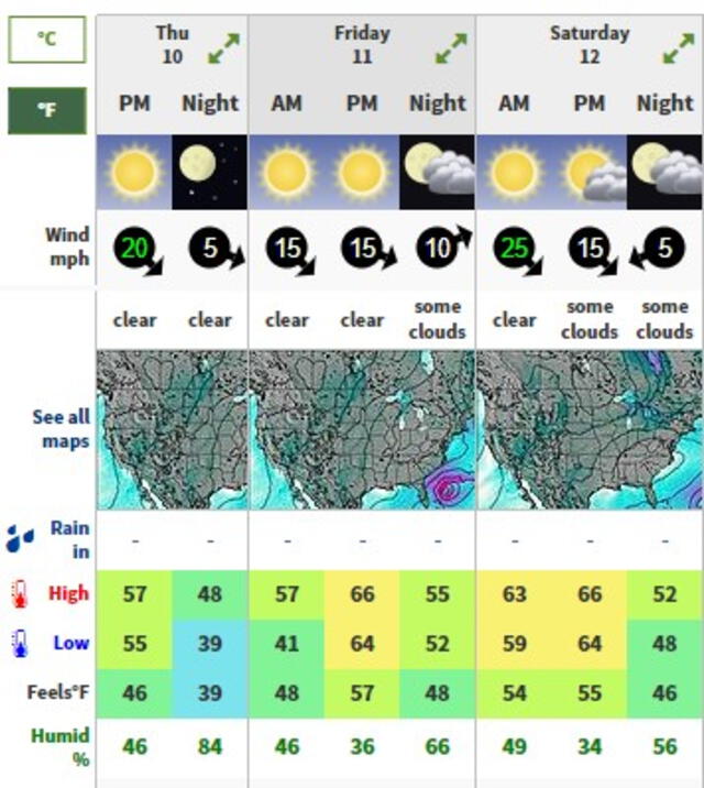  Clima en Florida HOY, viernes 11 de octubre de 2024. Foto: Weather Forecast   