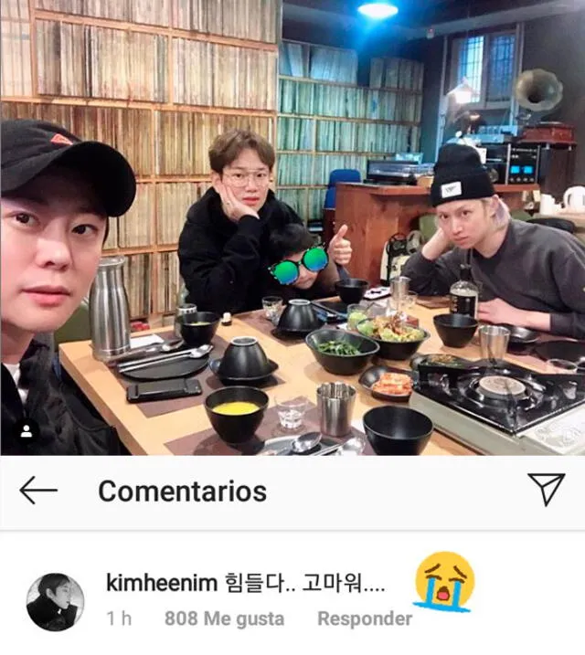 Heechul respondió a un comentario dejado en el instagram de su amigo, el estilista Gunhee.