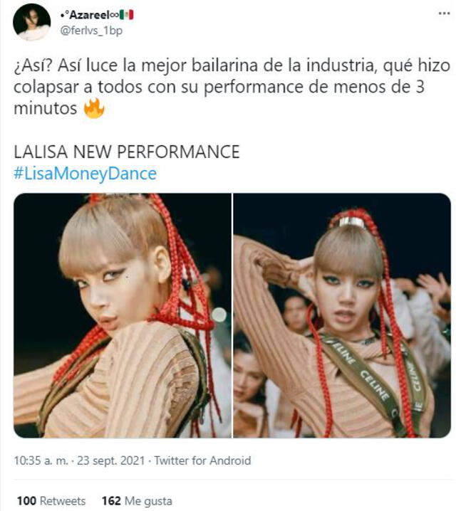 Lisa de BLACKPINK en "Money". Foto: capturas