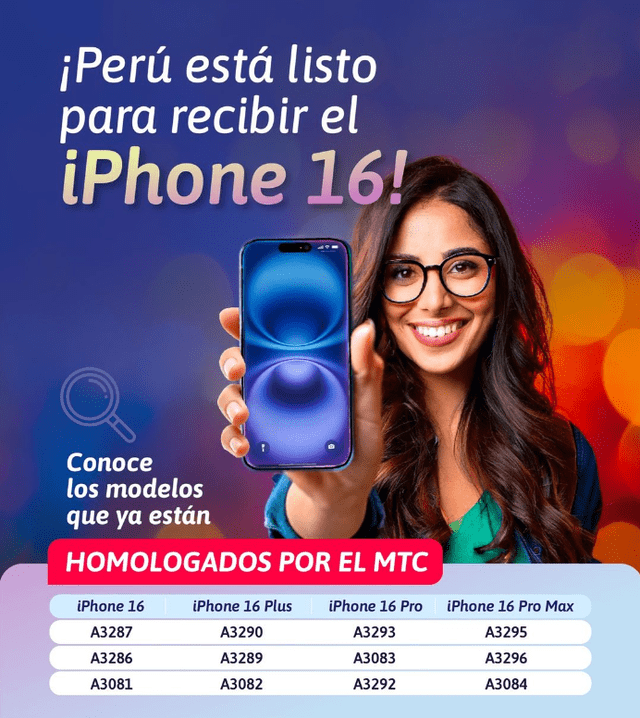  Estos son los modelos del iPhone 16 que ya están homologados en Perú. Foto: MTC   