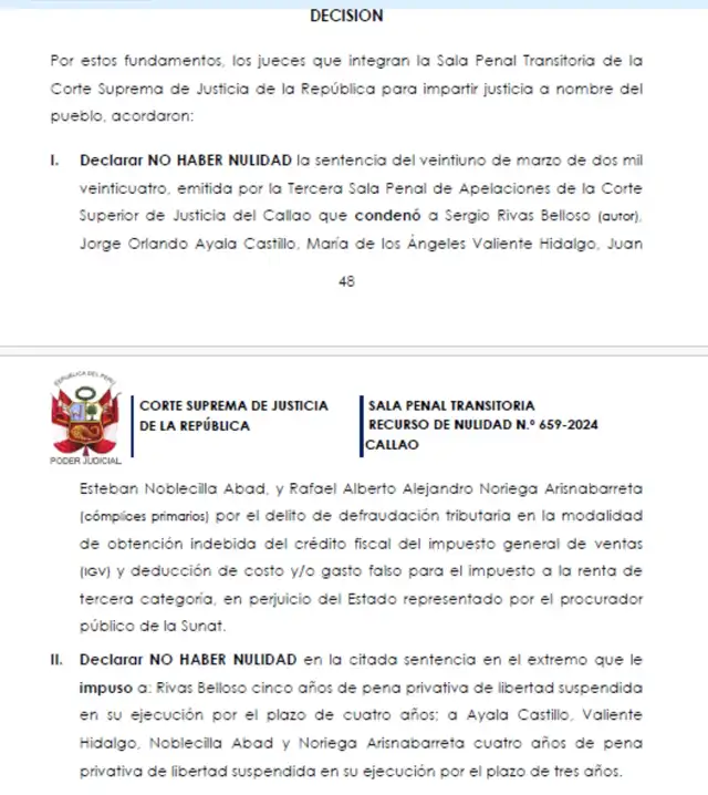  La <a href="https://larepublica.pe/tag/corte-suprema">Corte Suprema de Justicia</a> confirmó la sentencia condenatoria contra Sergio Rivas, CEO de Costa del Sol   