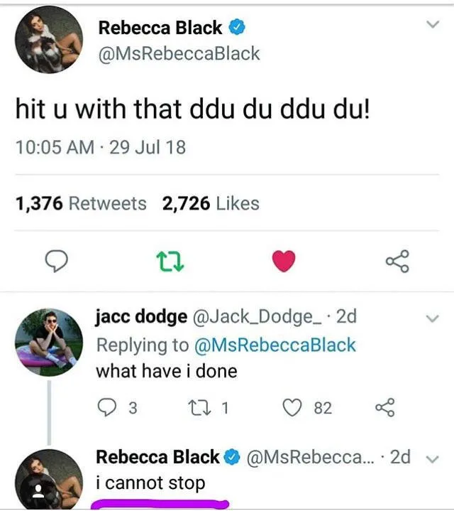 Rebecca Black hace referencia a uno de los hits de BLACKPINK.