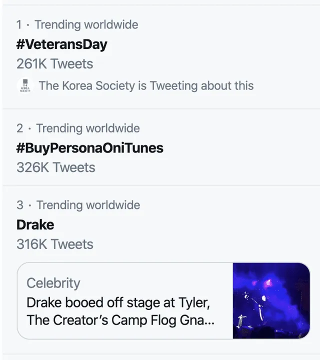 #BuyPersonaOniTunes se volvió trending topic en Twitter.