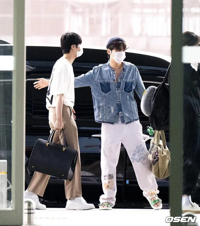 BTS aeropuerto Incheon Taehyung Namjoon Jimin Jin Suga Jhope