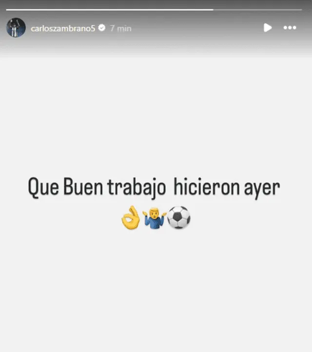 Carlos Zambrano publicó en su cuenta de Instagram. Foto: captura de pantalla de Instagram Carlos Zambrano publicó en su cuenta de Instagram. Foto: captura de pantalla de Instagram