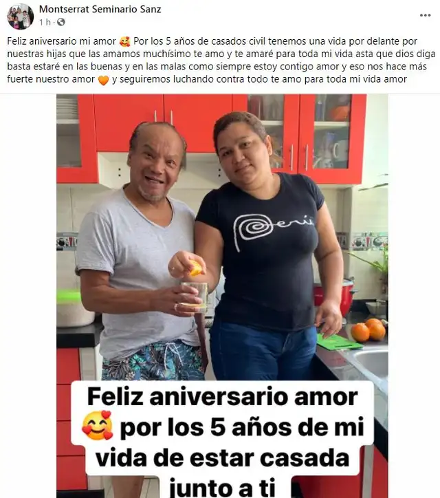 Monserrat dedica mensaje a Melcochita