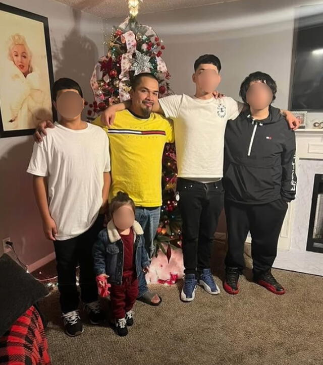  José Martínez junto a su familia compartiendo en Navidad. | La Nación   