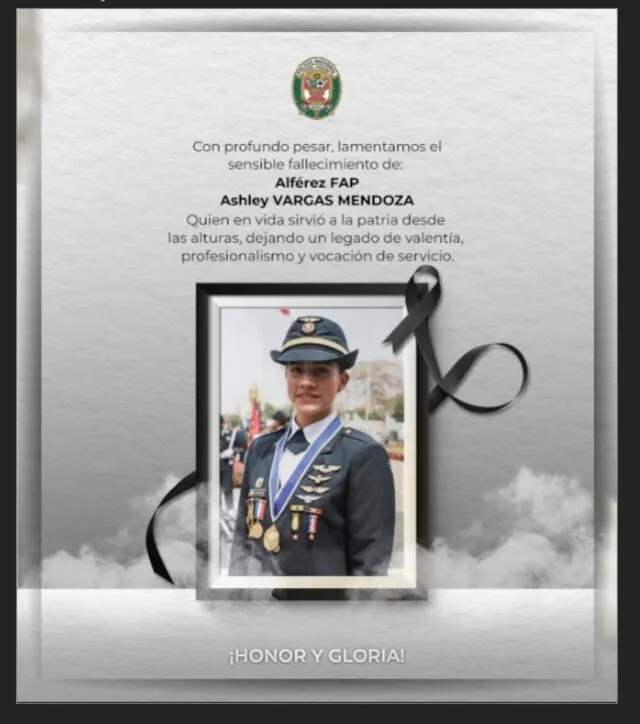 PNP lamenta fallecimiento de Ashley Vargas. Foto: X PNP lamenta fallecimiento de Ashley Vargas. Foto: X