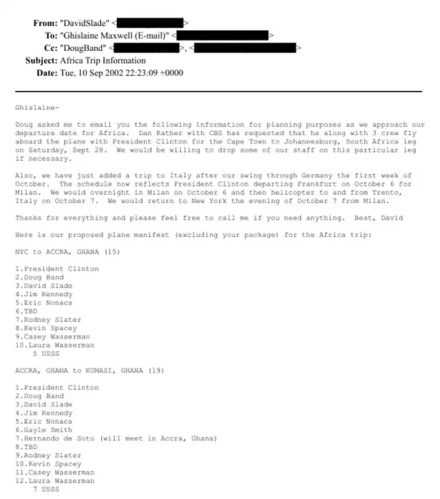 Correo enviado a Ghislaine Maxwell donde se menciona a Hernando de Soto | Foto: Epstein Files. Correo enviado a Ghislaine Maxwell donde se menciona a Hernando de Soto | Foto: Epstein Files.
