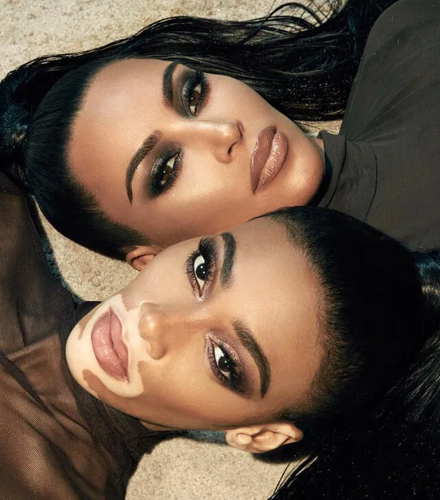 Kim Kardashian y Winnie Harlow lanzan nueva línea de maquillaje 