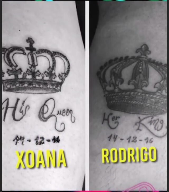 Tatuajes de Xoana González y Rodrigo Valle tras su matrimonio
