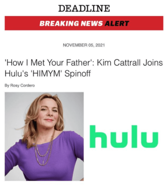Kim Cattrall firmó participará en How I met  your father tras confirmarse su ausencia en la secuela de Sex and the city. Foto: Kim Cattrall/Instagram.