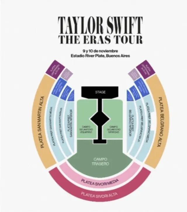  Taylor Swift se presentará en el Estadio River Plate en Argentina. Foto: difusión   