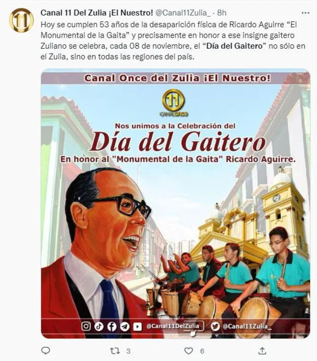 Día del Gaitero se conmemora cada 8 de noviembre en Venezuela. Foto: Twitter