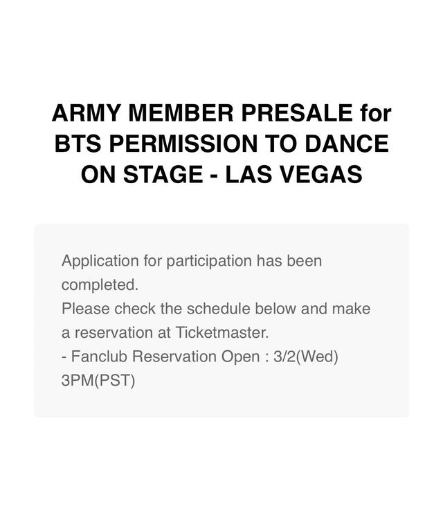 BTS, registro preventa PTD Las Vegas, Weverse ARMY