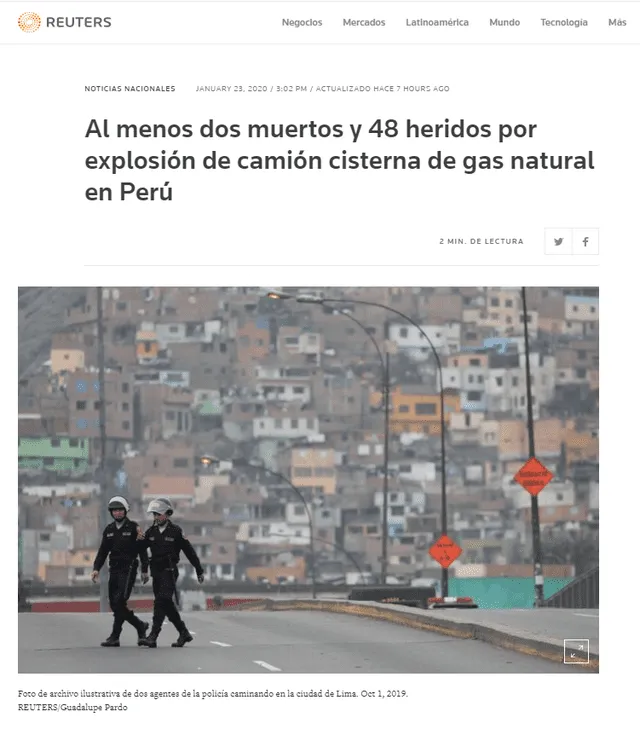 Así informó la prensa internacional sobre el incendio en Villa El Salvador