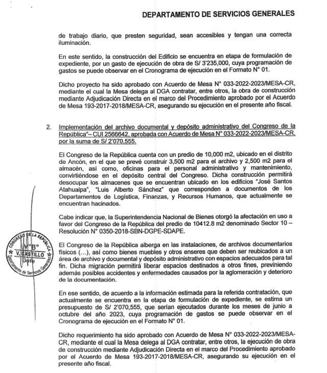 El año pasado, el Congreso proyectó que este almacén iba a costar S/2 millones. Ahora pretenden gastar casi <br> S/3 millones. 