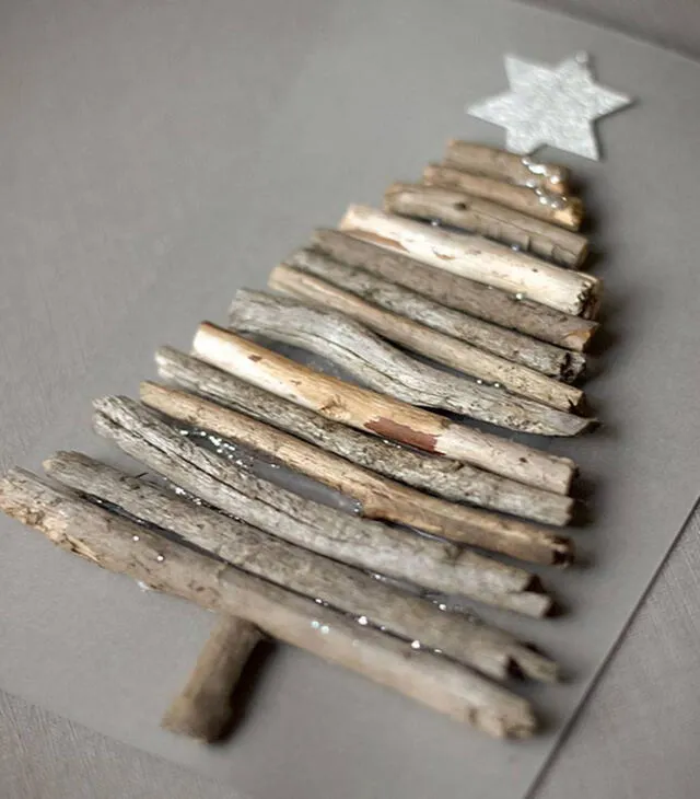 Postal de Navidad rústica. Foto: Pinterest Postal de Navidad rústica. Foto: Pinterest