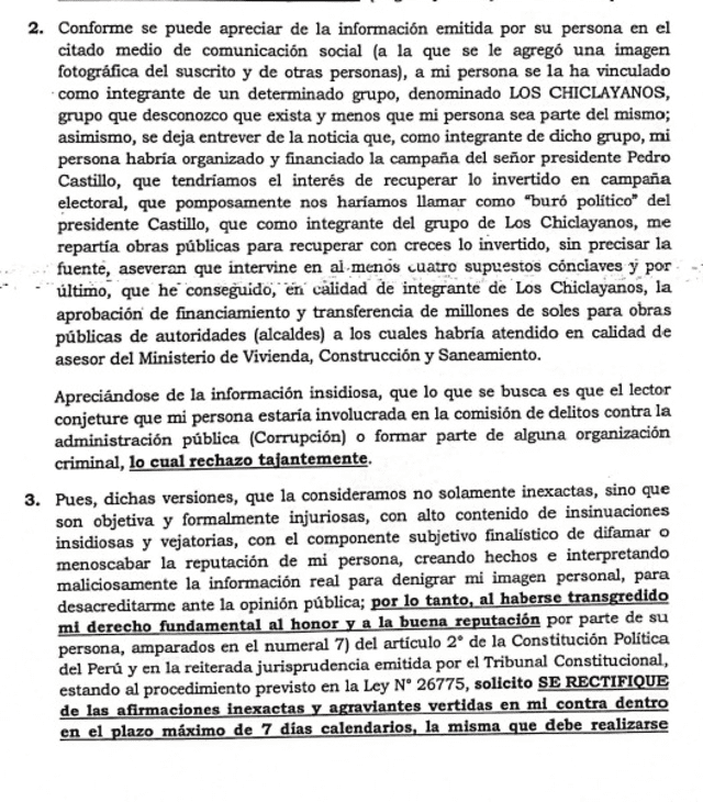  Carta notarial de Jorge Fernández 