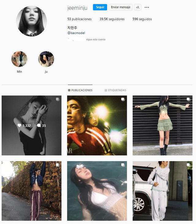 Ji Min Joo: redes sociales de la modelo coreana. Foto: Instagram