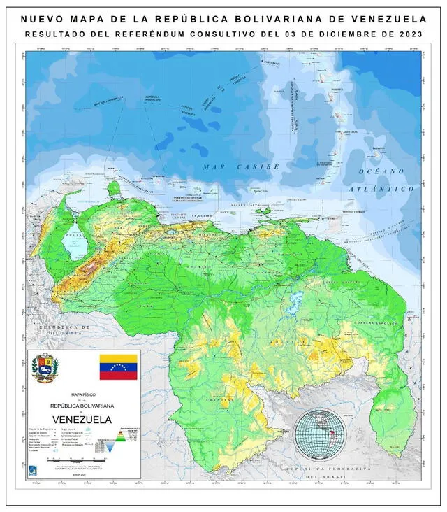 Este es el mapa presentado por Nicolás Maduro. Foto: EFE   