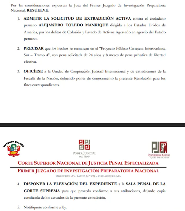  Decisión del Poder Judicial   