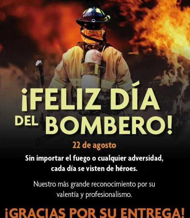 Dia del bombero en México: por que se celebra el 22 de agosto | Imagenes de  feliz dia del bombero | Frases | Mx | Respuestas | La República