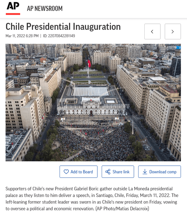 La fotografía fue registrada el 11 de marzo de 2022. Foto: captura en AP Newsroom La fotografía fue registrada el 11 de marzo de 2022. Foto: captura en AP Newsroom