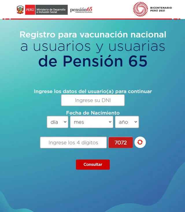Plataforma Pensión 65. Foto: captura/Pensión 65