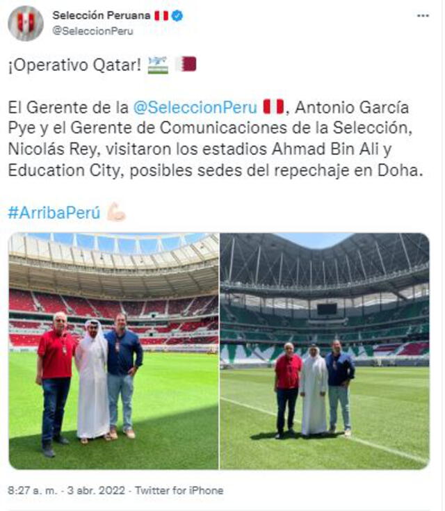 Perú enfrentará al ganador del Australia vs. Emiratos Árabes Unidos por un cupo a Qatar 2022