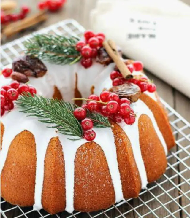 Tortas navideñas con frutas. Foto: Pinterest