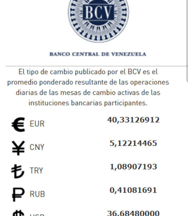 Precio del dólar BCV, 20 de julio de 2024. Foto: Banco Central de Venezuela   